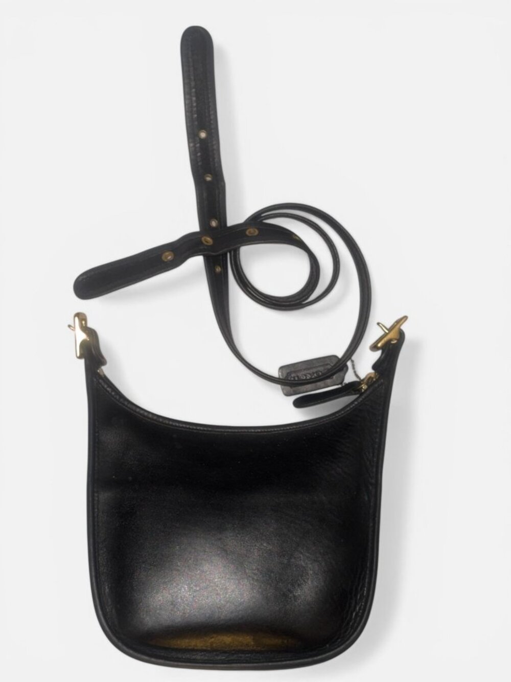 VTG Coach Janice Legacy Bag 9950 Black Leather Brass Convertible Y2K Costa Rica - Picture 6 of 10